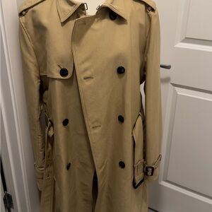 ZARA-Mens Classic Tan Trench Coat